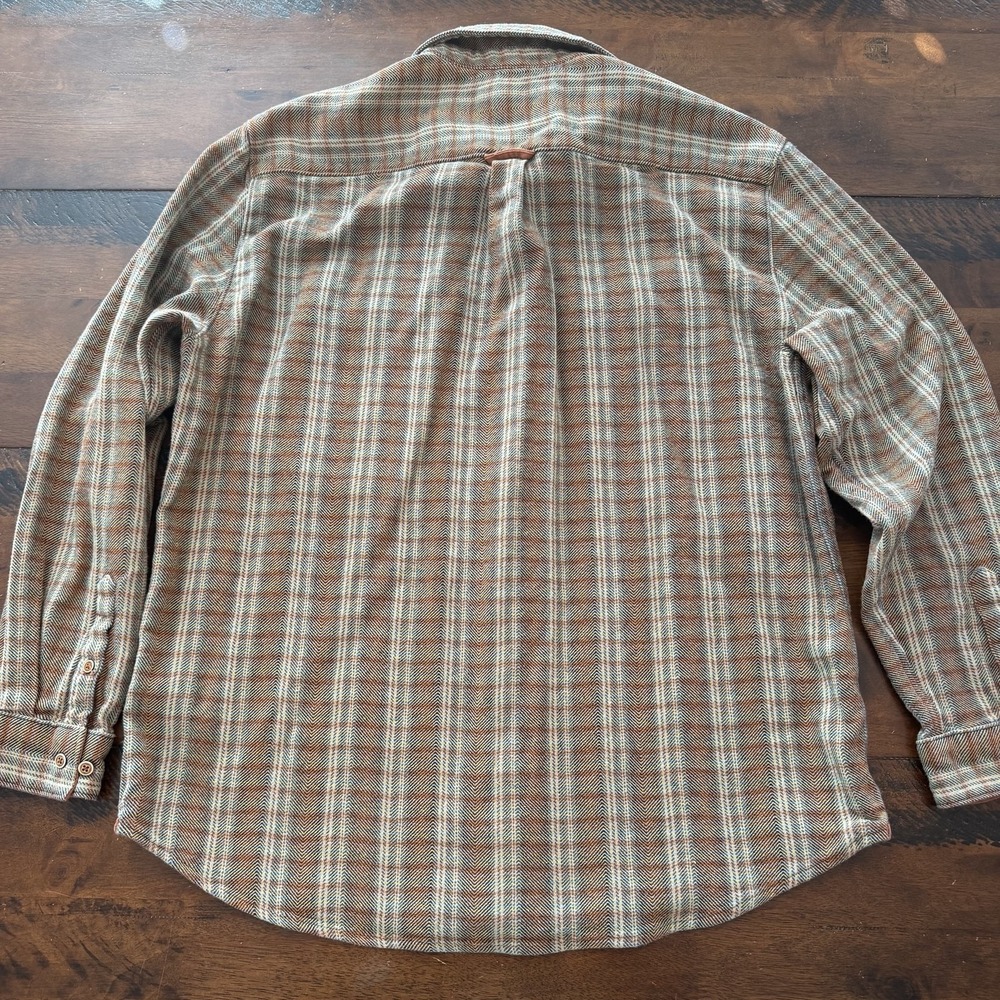 Carbon2cobalt Mens XL Brown Plaid Flannel Shacket Effortlessly Cool 134026 - Picture 7 of 10
